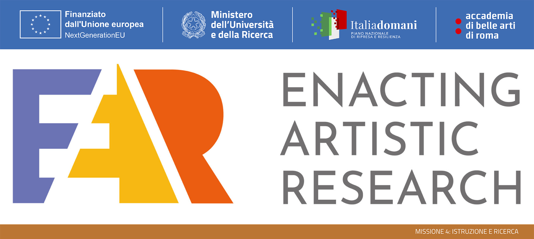 banner progetto enacting artistic eesearch