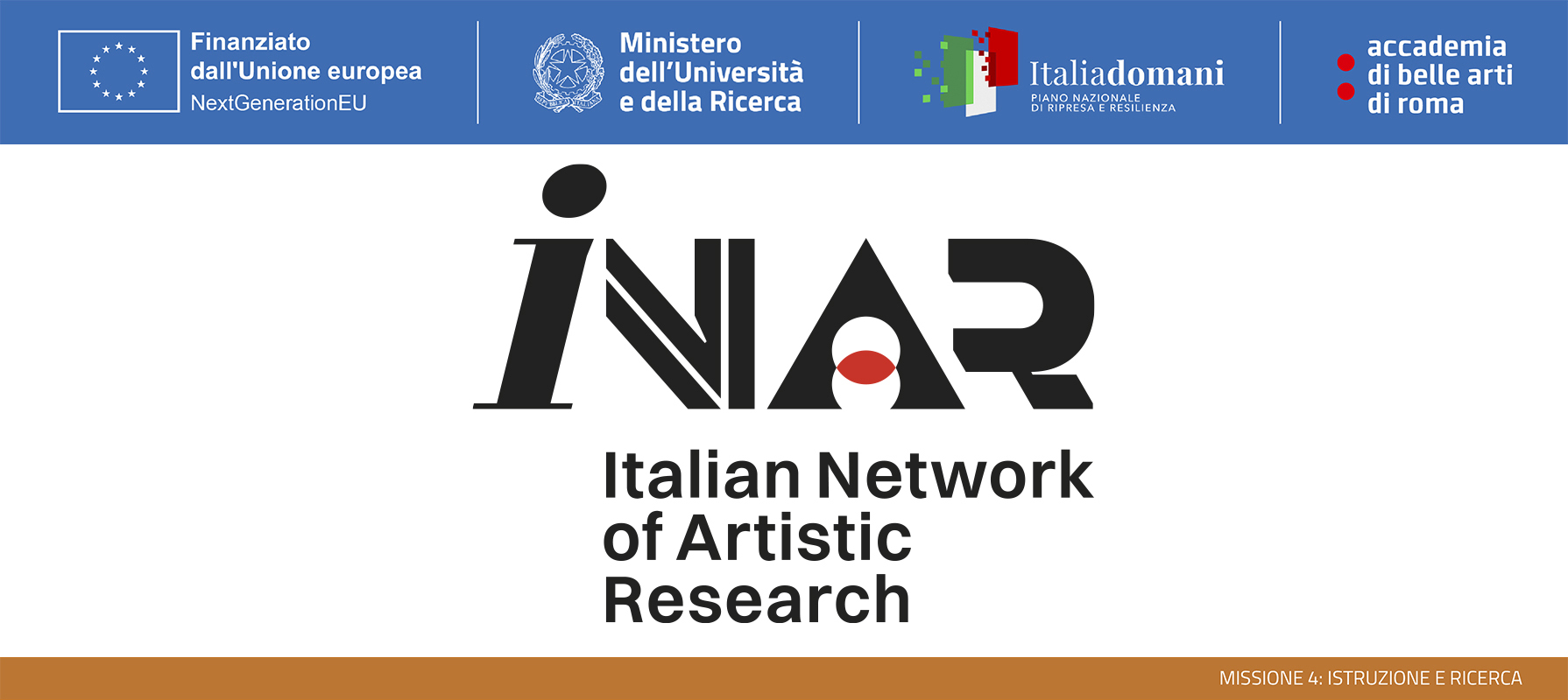 INAR 3 banner progetto enacting artistic research